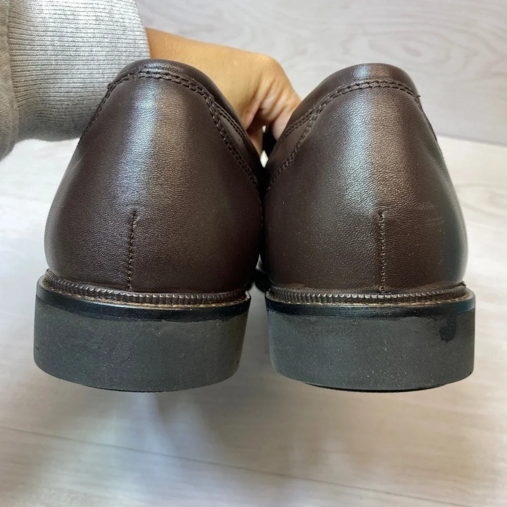 Apex Mens 13 Wide Lexington Penny Loafer LT210M Brown Leather Orthopedic Comfort